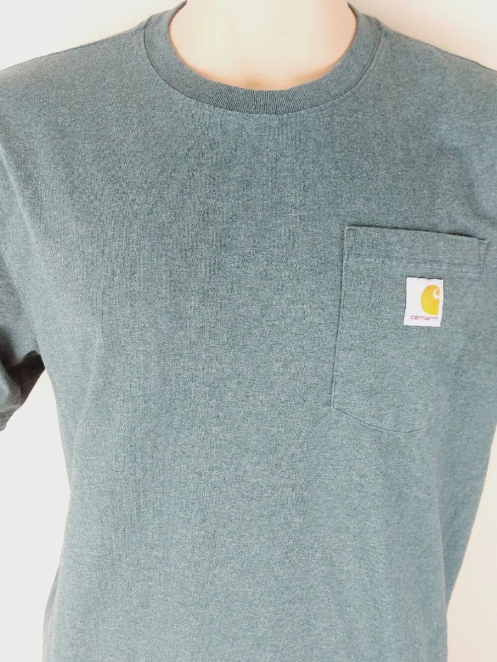 Carhartt Men's Green Loose Fit Patch Pocket Relaxed T-Shirt Size Large